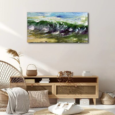 A wave in the colors of nature Canvas Wall art