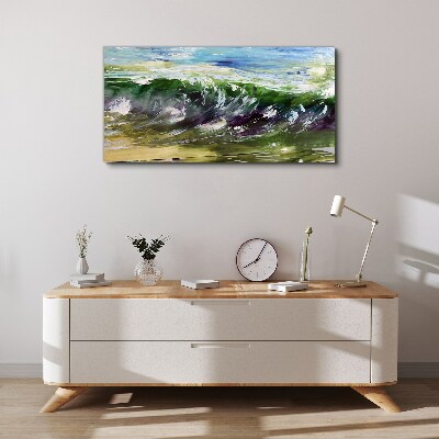 A wave in the colors of nature Canvas Wall art