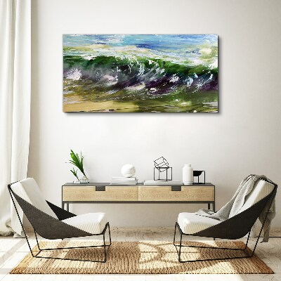 A wave in the colors of nature Canvas Wall art
