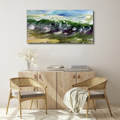 A wave in the colors of nature Canvas Wall art