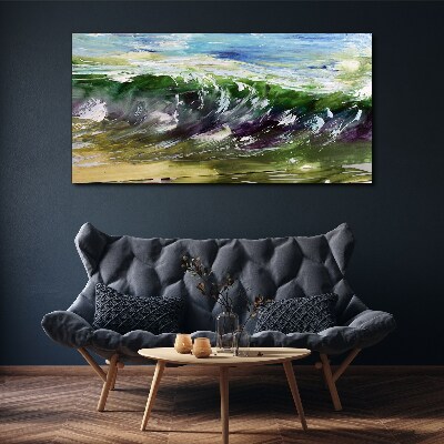 A wave in the colors of nature Canvas Wall art
