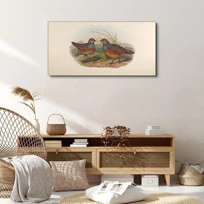 Winged meeting in the grass Canvas print