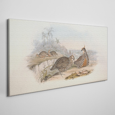 Ducks in a tropical setting Canvas print