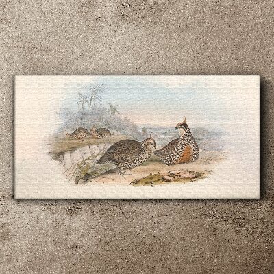 Ducks in a tropical setting Canvas print