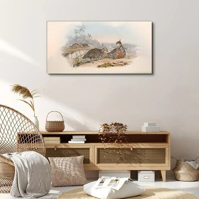 Ducks in a tropical setting Canvas print