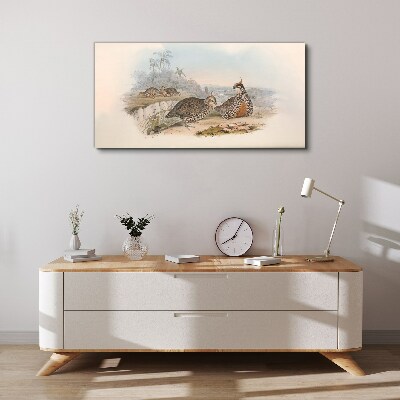 Ducks in a tropical setting Canvas print