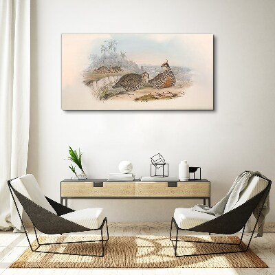 Ducks in a tropical setting Canvas print