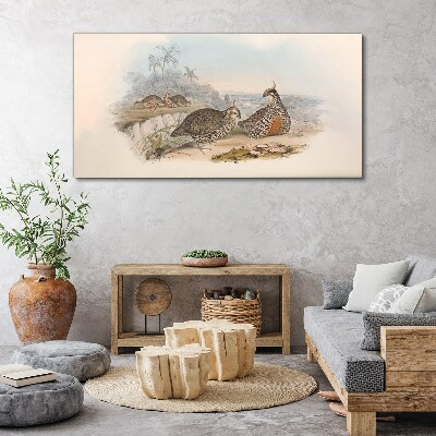 Ducks in a tropical setting Canvas print