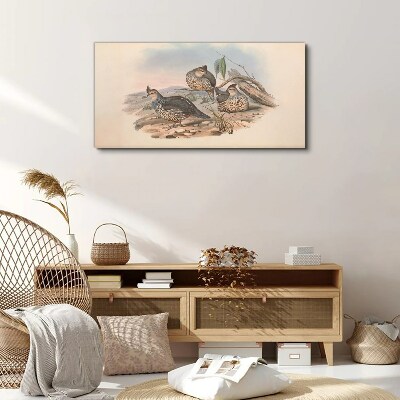 Peaceful bird life on the beach Canvas print