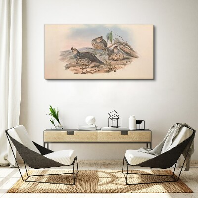 Peaceful bird life on the beach Canvas print