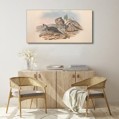 Peaceful bird life on the beach Canvas print