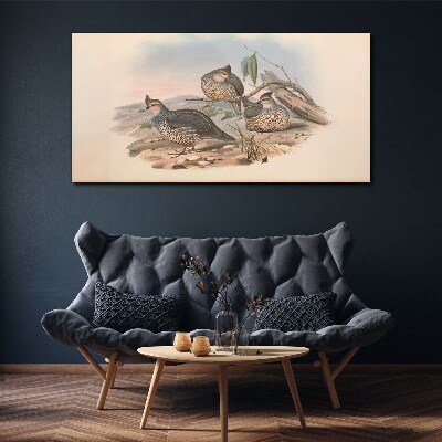 Peaceful bird life on the beach Canvas print