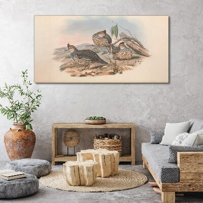 Peaceful bird life on the beach Canvas print