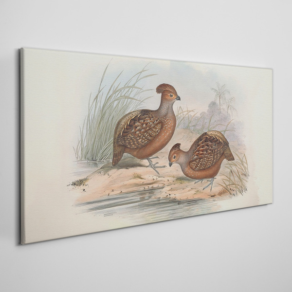 A peaceful landscape with birds Canvas print