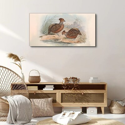 A peaceful landscape with birds Canvas print