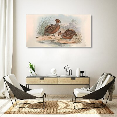 A peaceful landscape with birds Canvas print
