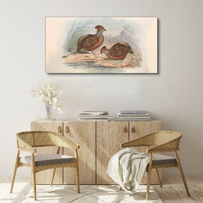 A peaceful landscape with birds Canvas print
