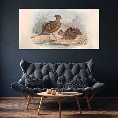 A peaceful landscape with birds Canvas print