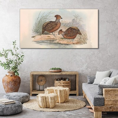 A peaceful landscape with birds Canvas print