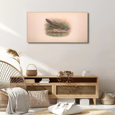 A bird above the water Canvas print