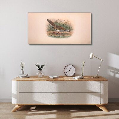 A bird above the water Canvas print
