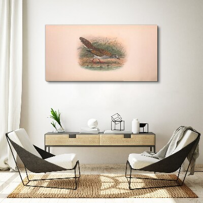 A bird above the water Canvas print