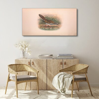 A bird above the water Canvas print
