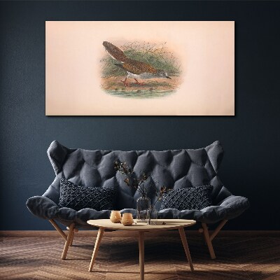 A bird above the water Canvas print