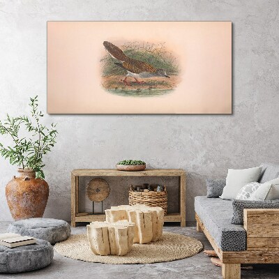 A bird above the water Canvas print
