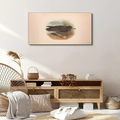 A bird on the water's edge Canvas print