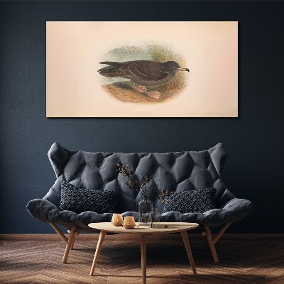 A bird on the water's edge Canvas print
