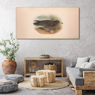 A bird on the water's edge Canvas print