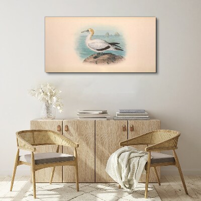 Sea bird in the water Canvas print