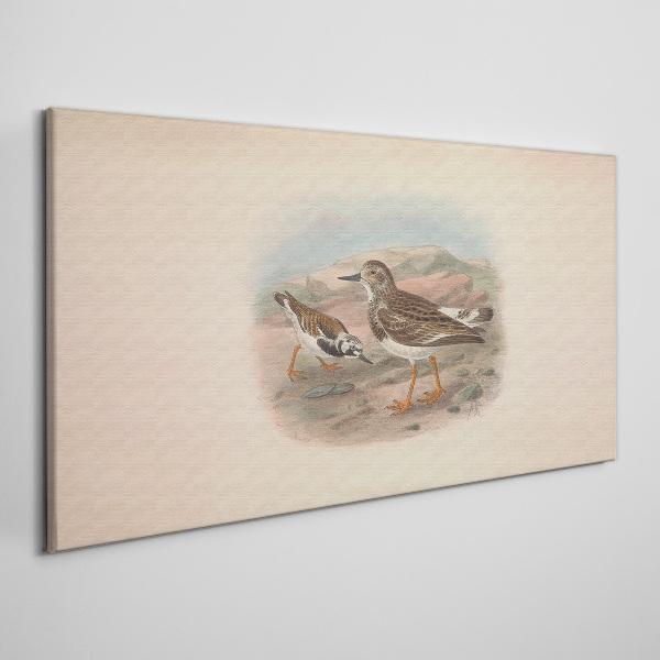 Birds in a desert landscape Canvas print
