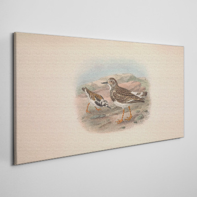 Birds in a desert landscape Canvas print