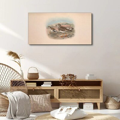 Birds in a desert landscape Canvas print