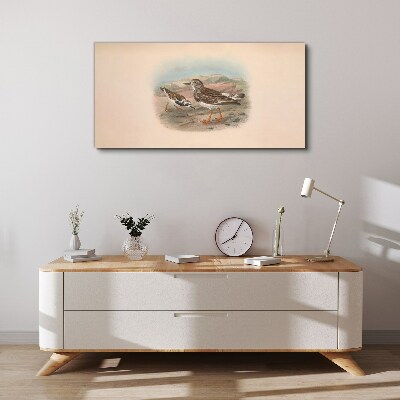 Birds in a desert landscape Canvas print