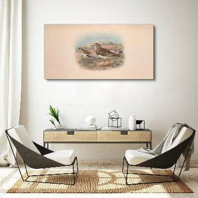 Birds in a desert landscape Canvas print