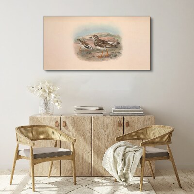 Birds in a desert landscape Canvas print