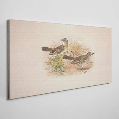 Birds in a natural background Canvas print