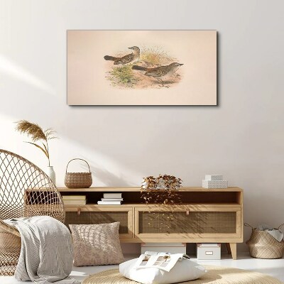 Birds in a natural background Canvas print