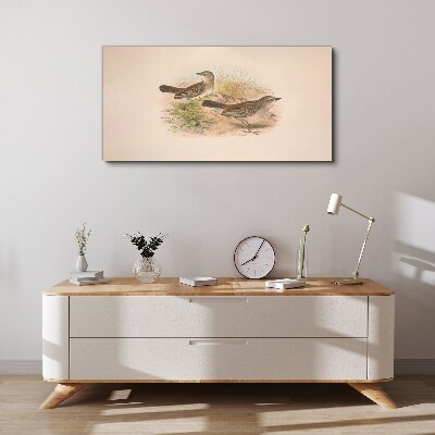 Birds in a natural background Canvas print