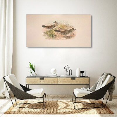 Birds in a natural background Canvas print
