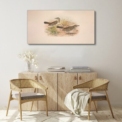 Birds in a natural background Canvas print