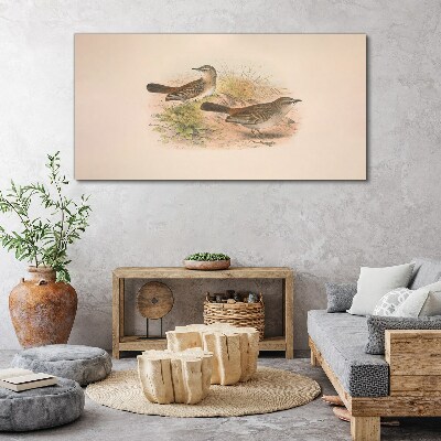 Birds in a natural background Canvas print
