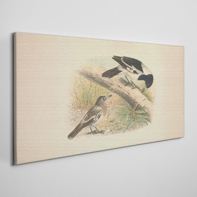 Birds on a branch Canvas print