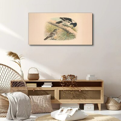 Birds on a branch Canvas print