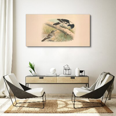Birds on a branch Canvas print