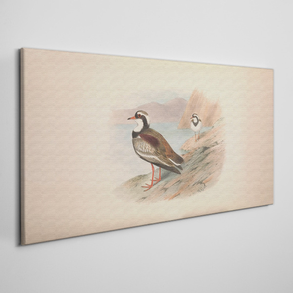 Birds over the water Canvas print