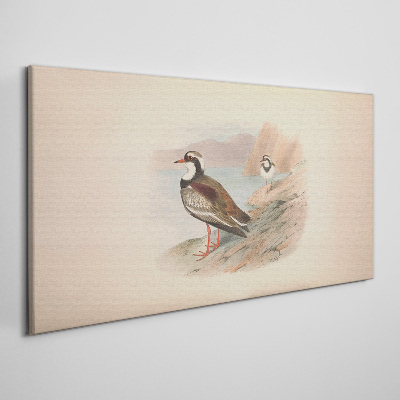 Birds over the water Canvas print